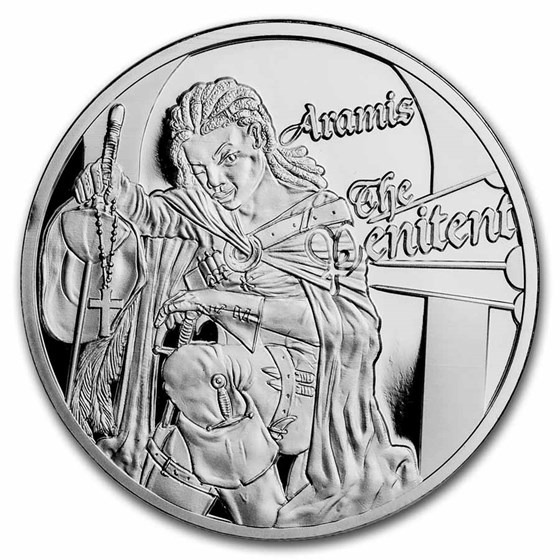 1 oz Silver Proof Round - Three Musketeers - Aramis The Penitent 1 oz Silver Proof Round - Three Musketeers - Aramis The Penitent